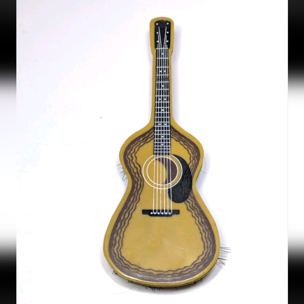 Vintage mini Decorative Guitar shaped hair brush